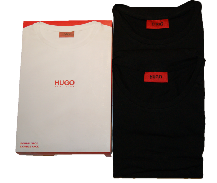 HUGO TEE SHIRT DOPPELPACK HUGO- ROUND AUSSCHNITT FARBE SCHWARZ 001 L