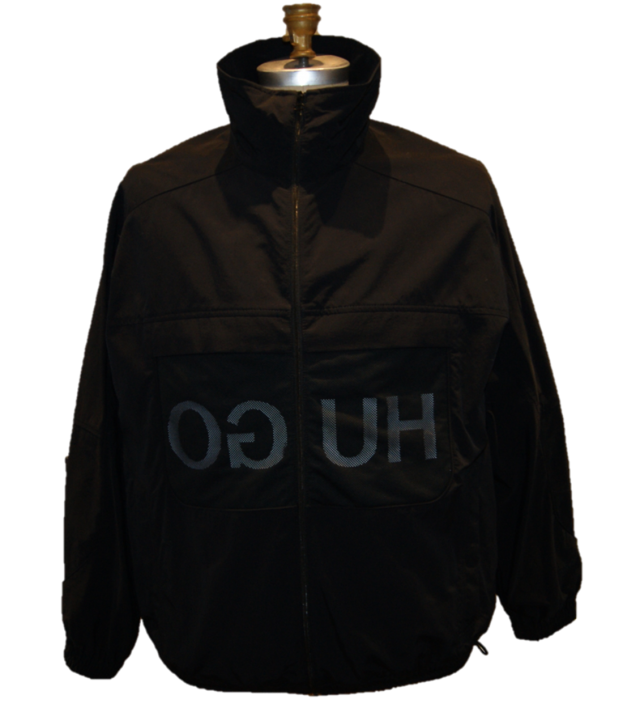 HUGO Jacke BALCANO1921 aus wasserabweisendem Material-Mix schwarz 001