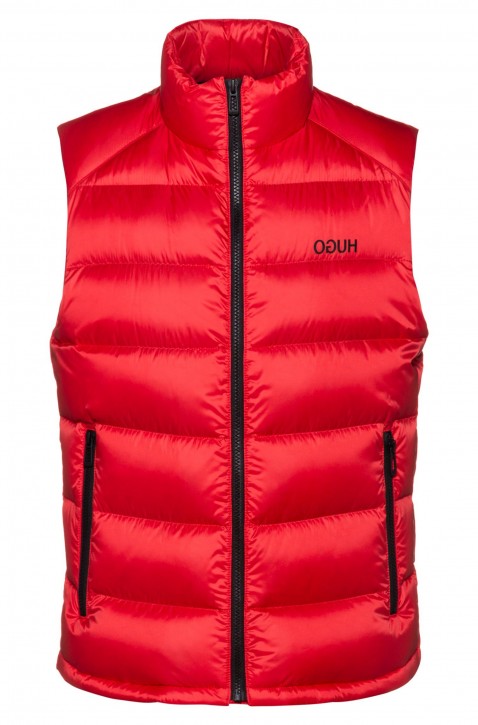 HUGO Wasserabweisende Daunenweste BALTINO1941 mit Logo rot