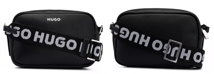 Hugo Umhängetasche Bel Crossbody W.L aus Kunstleder mit Logo-Details schwarz 002