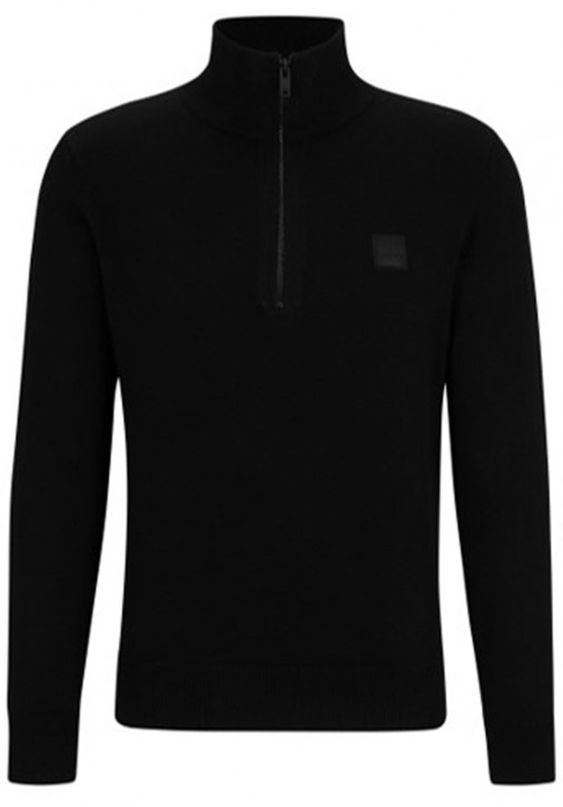 Boss Stricktroyer Kanobix aus Baumwolle und Kaschmir schwarz 001