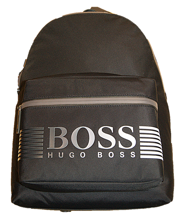 HUGO BOSS Rucksack Pixel DD_Backpack aus strukturiertem Nylon mit Logo-Schriftzug schwarz