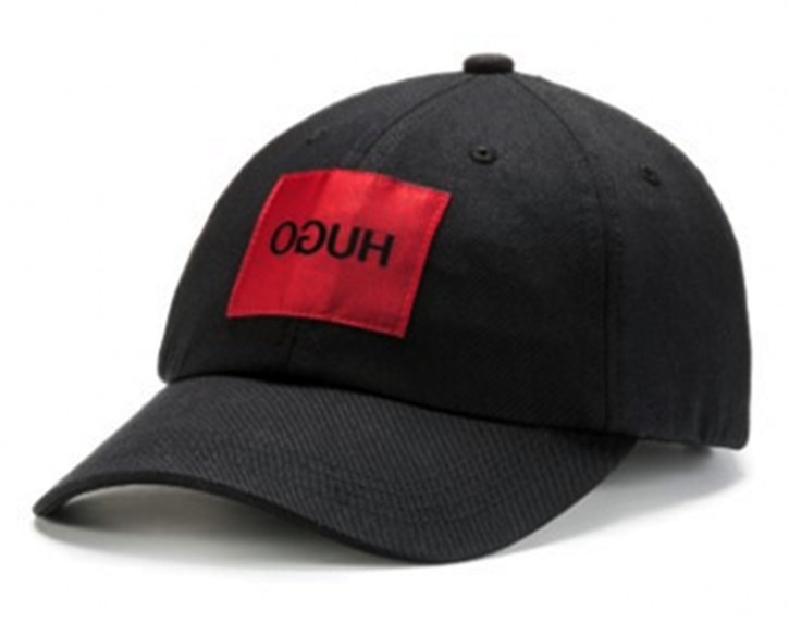 HUGO Cap aus Baumwoll-Twill MEN-X540-5 mit spiegelverkehrtem Logo-Aufnäher schwarz