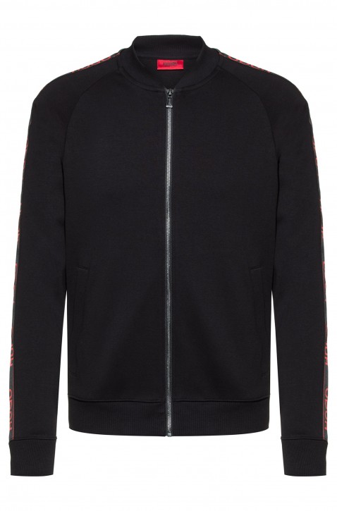 HUGO Blouson aus Baumwolle DALKUTTA  mit Logo-Tape schwarz 001