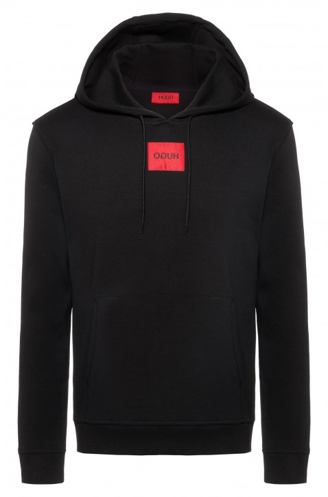 HUGO Kapuzen-Sweatshirt DARATSCHI aus Interlock-Baumwolle schwarz XXL