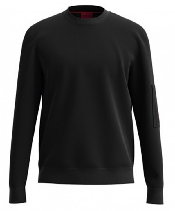Hugo Sweatshirt Darogol223 aus Baumwoll-Terry mit schwarem Logo-Label am Arm 007