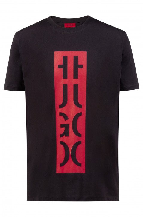 HUGO Relaxed-Fit T-Shirt DARLON  mit Grafik-Logo schwarz 001