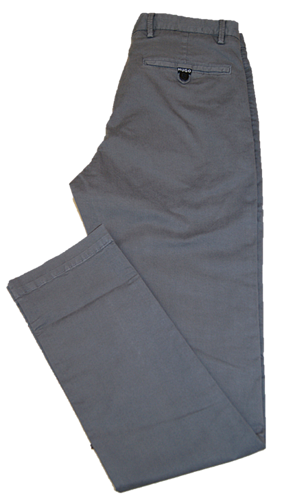 HUGO Slim-Fit Hose DAVID204D aus überfärbter Strech-Gabardine grau 026