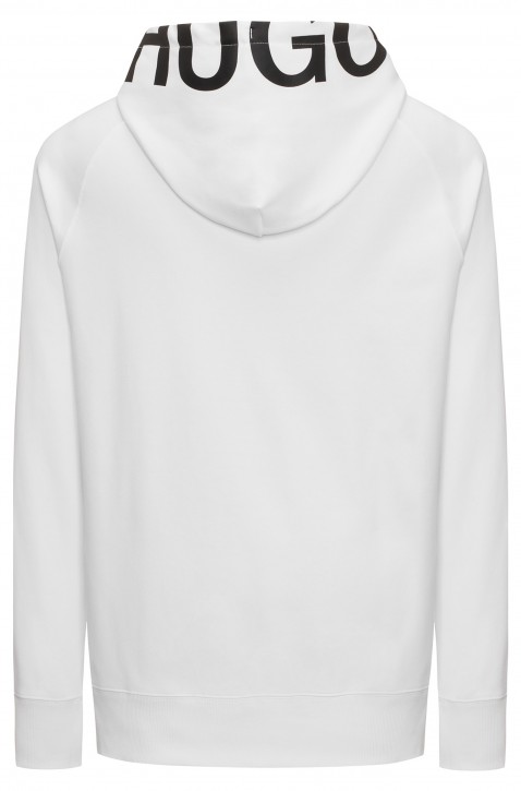 HUGO Men Oversized-Fit Kapuzenpullover Dayfun aus Baumwolle mit Logo-Print Farbe weiss 100