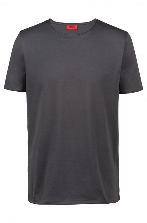 HUGO Regular-Fit T-Shirt DEPUSI aus Pima-Baumwolle Farbe dunkelgrau 026