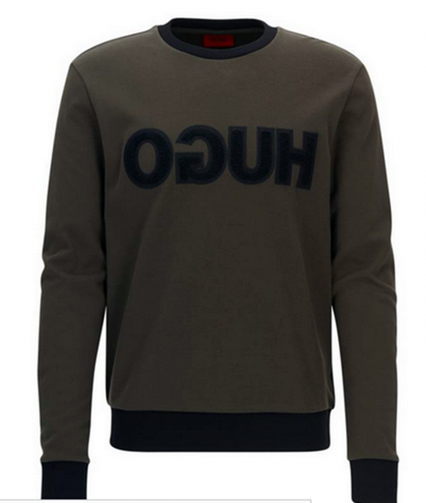 HUGO Logo Sweatshirt DICAGOR Farbe oliv 306