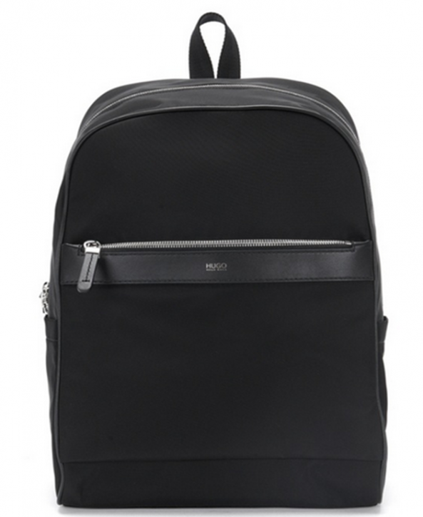 HUGO Rucksack DIGITAL L_BACKP S17 im Zip-Around-Design mit Leder-Details Farbe schwarz 001