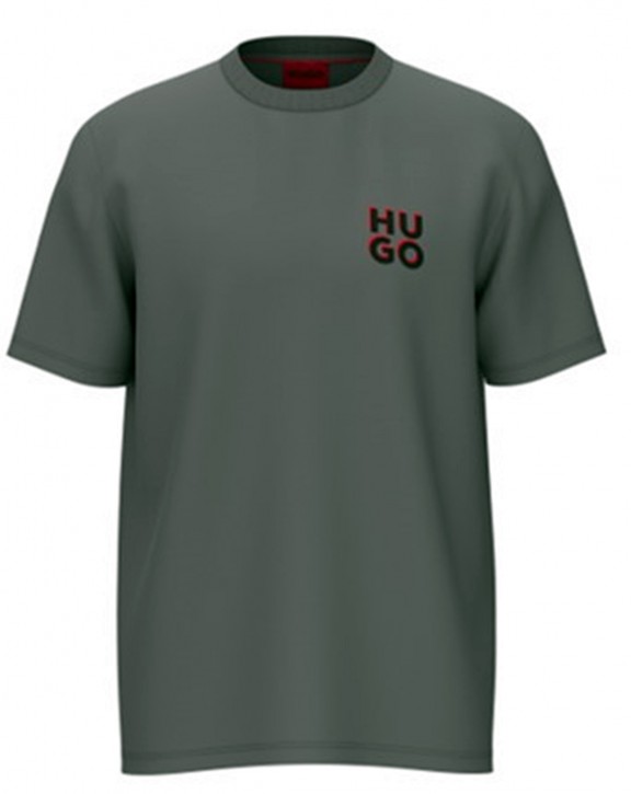 Hugo Boss T-Shirt DIMENTO aus Baumwoll-Jersey mit Stack-Logo grau 021