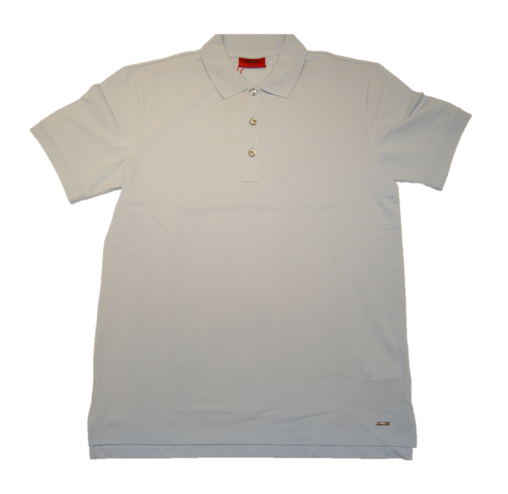 HUGO Slim-Fit Poloshirt DINOS aus Stretch-Baumwolle hellblau 453 XXL