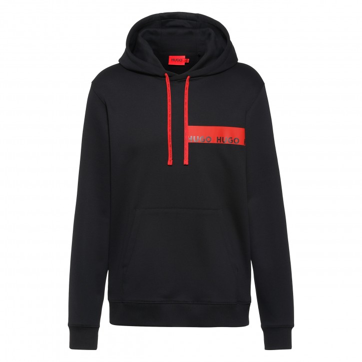 HUGO Herren Diorgione Sweatshirt mit Brust Logo schwarz 001