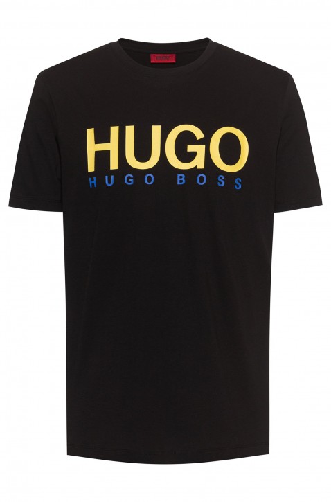 HUGO T-Shirt Dolive202 aus Single Jersey mit Logo-Print schwarz 001