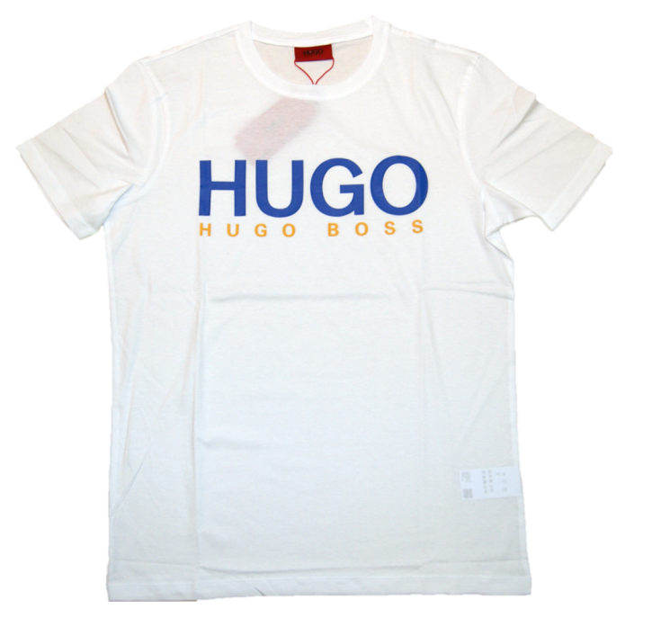 HUGO T-Shirt Dolive202 aus Single Jersey mit Logo-Print weiss 100 XXL