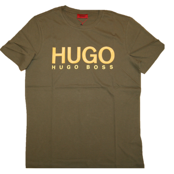 HUGO T-Shirt Dolive202 aus Single Jersey mit Logo-Print oliv 251 XXL