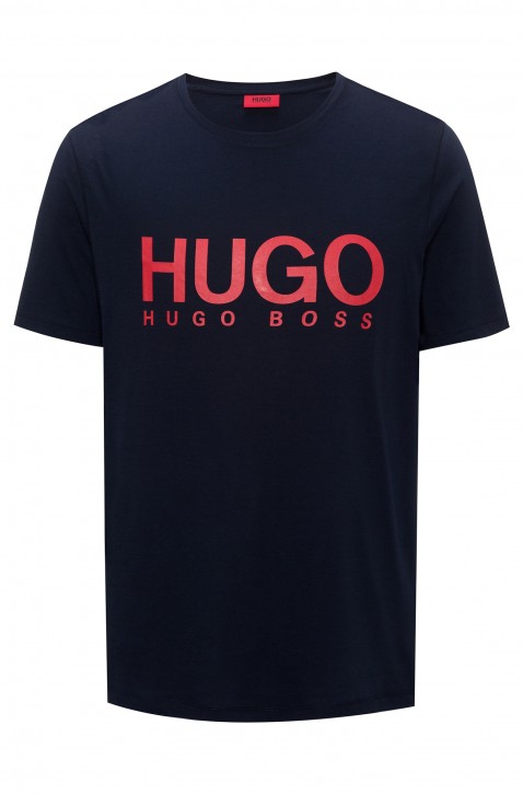 HUGO Relaxed-Fit T-Shirt Dolive aus Baumwoll-Jersey mit Logo dunkelblau 410