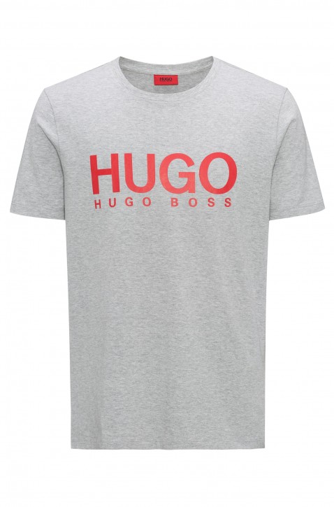 HUGO Relaxed-Fit T-Shirt Dolive aus Baumwoll-Jersey mit Logo Farbe grau 061