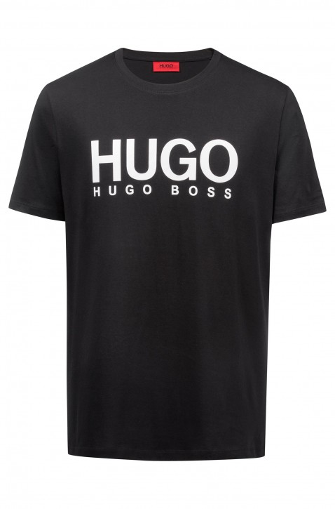 HUGO Relaxed-Fit T-Shirt Dolive aus Baumwoll-Jersey mit Logo Farbe schwarz 002