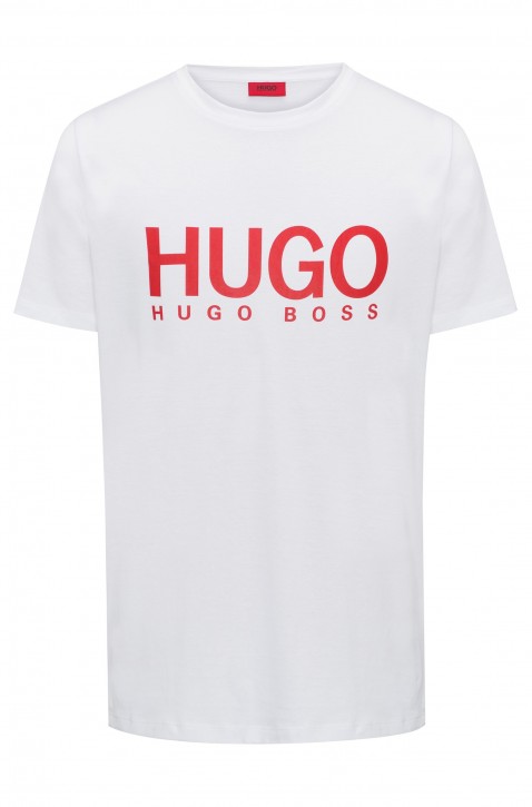 HUGO Relaxed-Fit T-Shirt Dolive aus Baumwoll-Jersey mit Logo Farbe weiss 100
