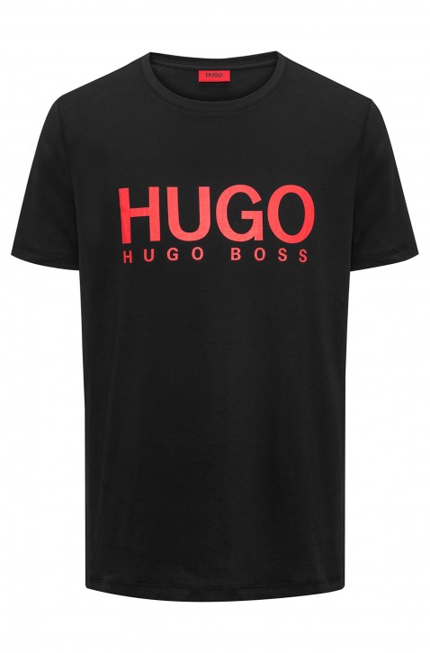 HUGO Relaxed-Fit T-Shirt Dolive aus Baumwoll-Jersey mit Logo Farbe schwarz 001