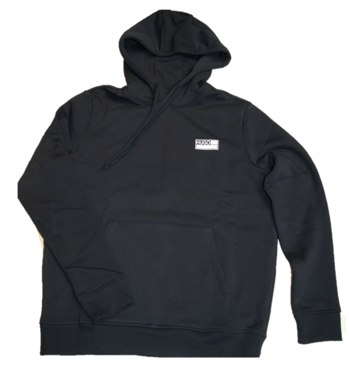 HUGO Oversized Kapuzen-Sweatshirt DOYANO aus recycelter Baumwolle und Polyester schwarz 001