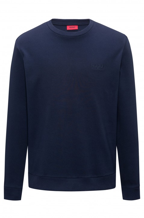 HUGO Sweatshirt DRICK aus Interlock-Baumwolle mit Logo dunkelblau 410 XXL