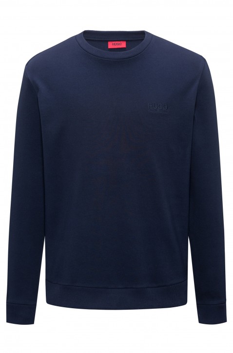 HUGO Sweatshirt DRICK aus Interlock-Baumwolle mit Logo dunkelblau 410