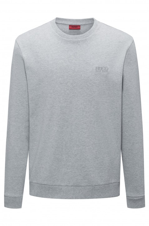 HUGO Sweatshirt DRICK aus Interlock-Baumwolle mit Logo grau 061