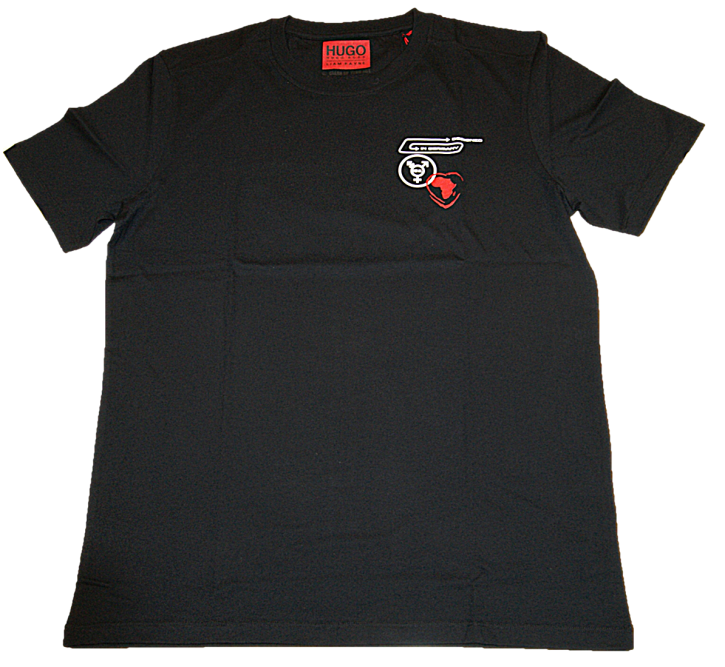 HUGO MEN Unisex-Shirt DULIP_LP4 aus Baumwoll-Jersey mit Grafik aus der Kollektion LIAM PAYNE schwarz 001