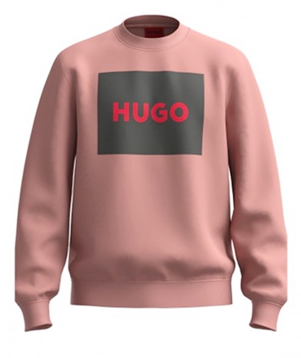 Hugo Pullover Duragol222 aus Baumwoll-Terry mit rotem Logo-Print Farbe pink 665