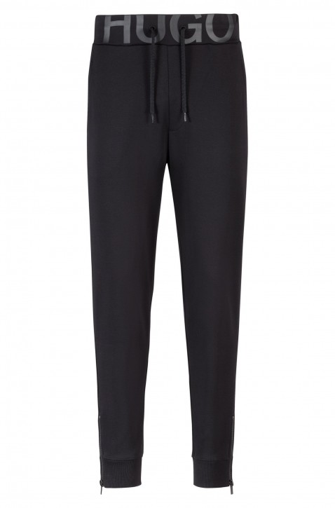 HUGO Regular-Fit Jogginghose Duros-U2 aus Baumwoll-Jersey mit Logo-Bund Farbe 001