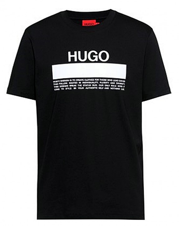 Hugo Boss T-Shirt Daitai aus Baumwoll-Jersey mit Manifesto-Logo schwarz 001