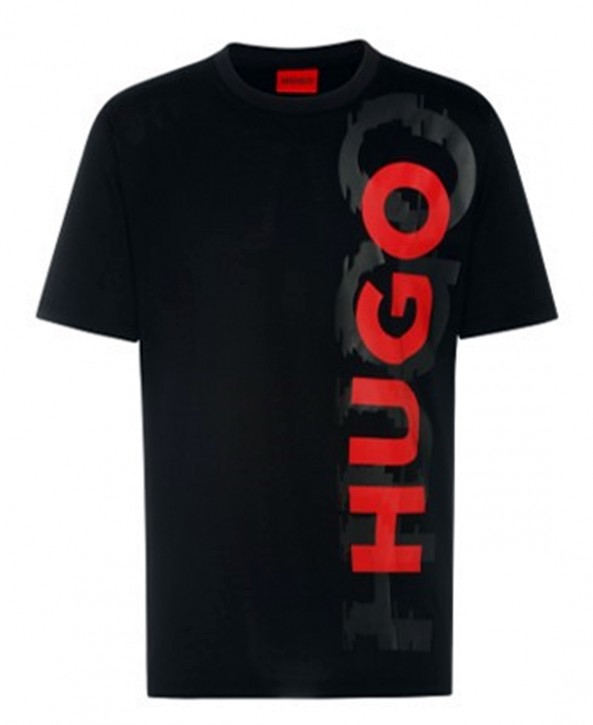 Hugo T-Shirt  Dansovino aus Bio-Baumwolle mit Rundhalsausschnitt und Transition-Logo schwarz 001