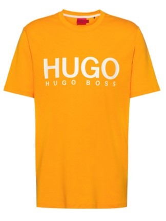 HUGO T-Shirt DOLIVE212 aus Single Jersey mit Logo-Print orange 826