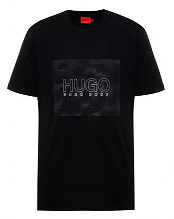 Hugo Boss T-Shirt Dolive_U214 aus Baumwoll-Jersey mit Schlangen-Print und Logo schwarz 001
