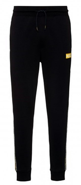 HUGO Jogginghose Donburi mit Logos in Reifenspuren-Optik schwarz 001