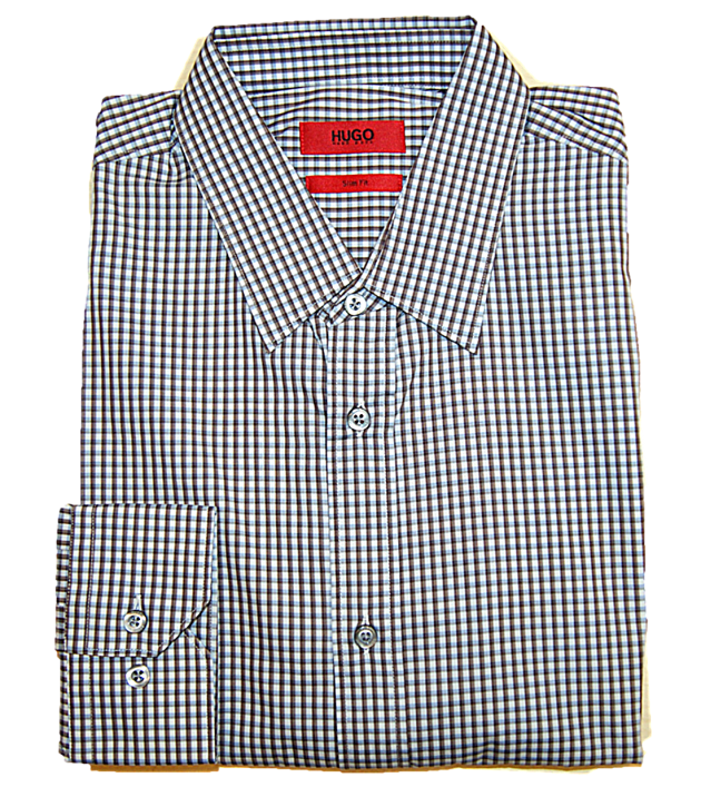HUGO Slim-Fit Karo Hemd ELISHA aus einer hochwertigen Baumwolle Stretch Qualität 210 S