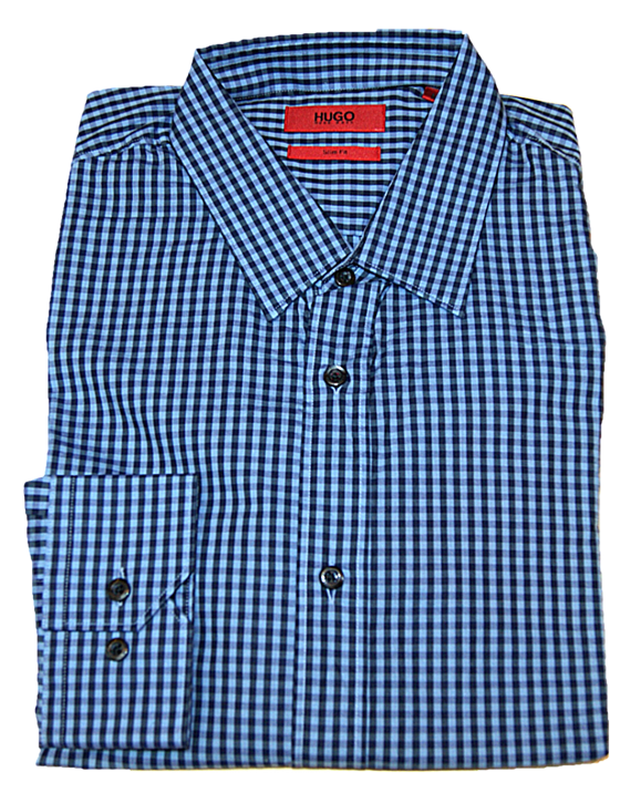 HUGO Slim-Fit Karo Hemd ELISHA aus einer hochwertigen Baumwolle Qualität mehrfarbig 972