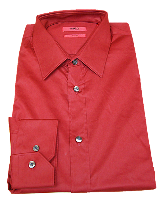 HUGO Slim-Fit Hemd ELISHA aus Baumwoll Stretch Farbe rot 607 S