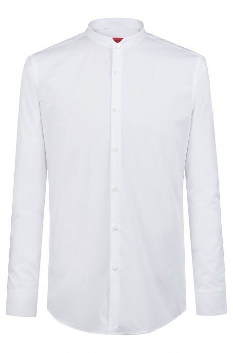 HUGO Extra Slim-Fit Hemd ELVORINI mit Stehkragen weiss 199
