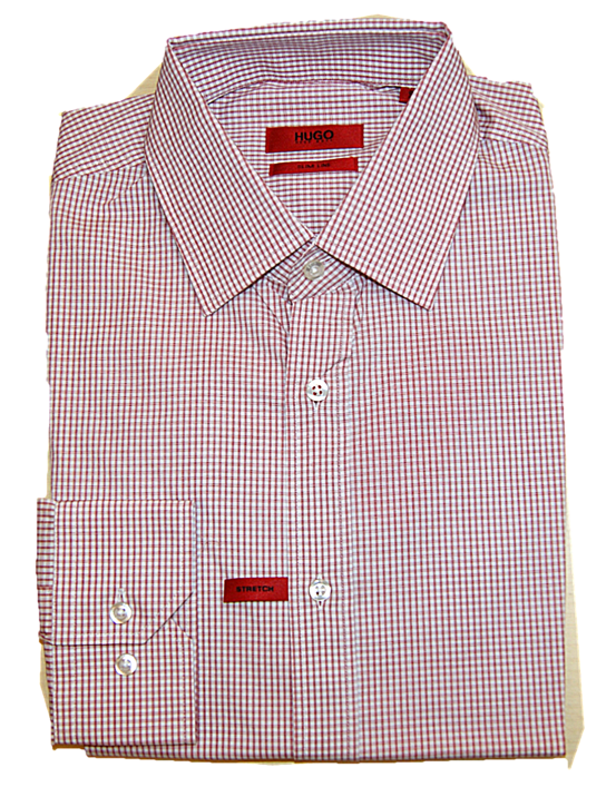 HUGO Slim-Fit Karo Hemd EMIL aus einer hochwertigen Baumwolle Stretch Qualität 970