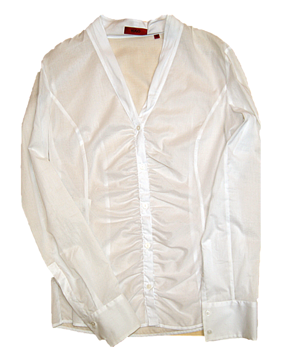 HUGO Bluse  ETMA mit V-Ausschnitt  Farbe weiss 199