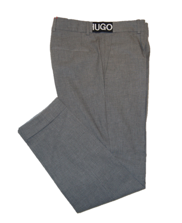 HUGO Hose GABRIEL192F1 aus Stretch-Baumwolle mit charakteristischem Detail grau 010 48