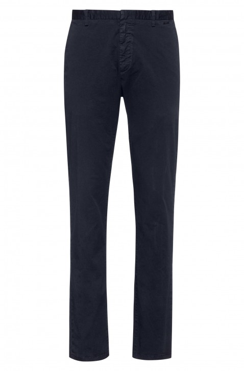 HUGO Slim-Fit Hose GLEN194D aus elastischem Baumwoll-Twill dunkelblau 405