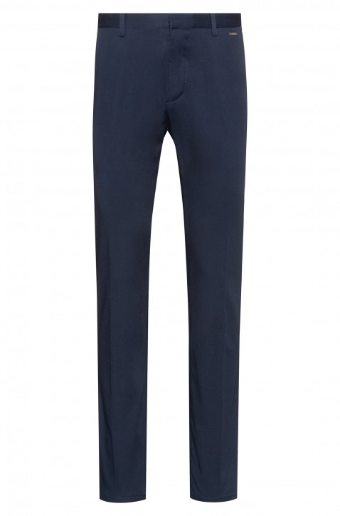 HUGO Slim-Fit Hose GLEN 194 aus elastischem Baumwoll-Twill  dunkelblau 405