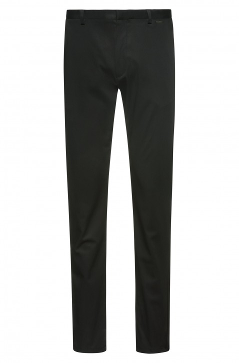 HUGO Slim-Fit Hose GLEN 194 aus elastischem Baumwoll-Twill schwarz 001