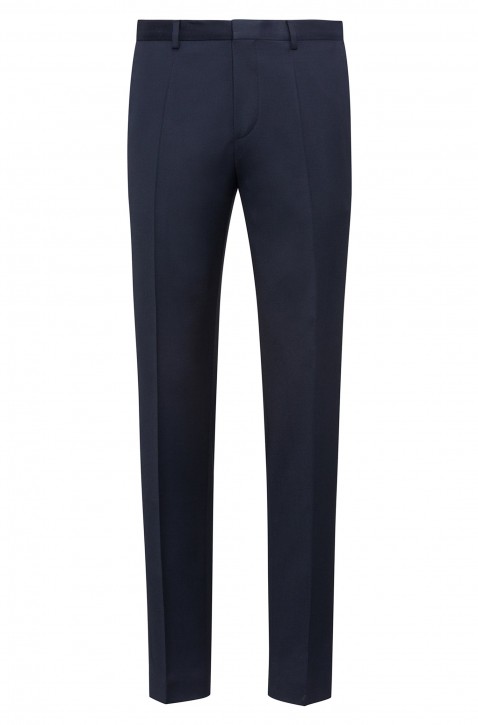 HUGO Extra Slim-Fit Hosen HartleyS aus pigmentgefärbter Schurwolle dunkelblau 401